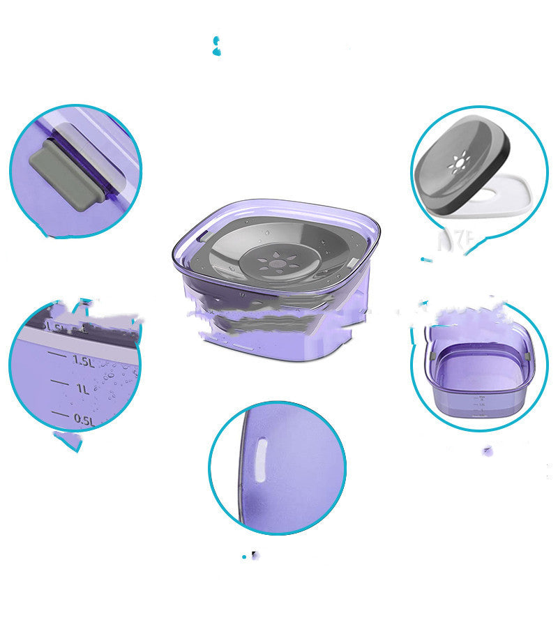 Pet Dog Floating Water Bowl Splash-proof Not Wet Mouth