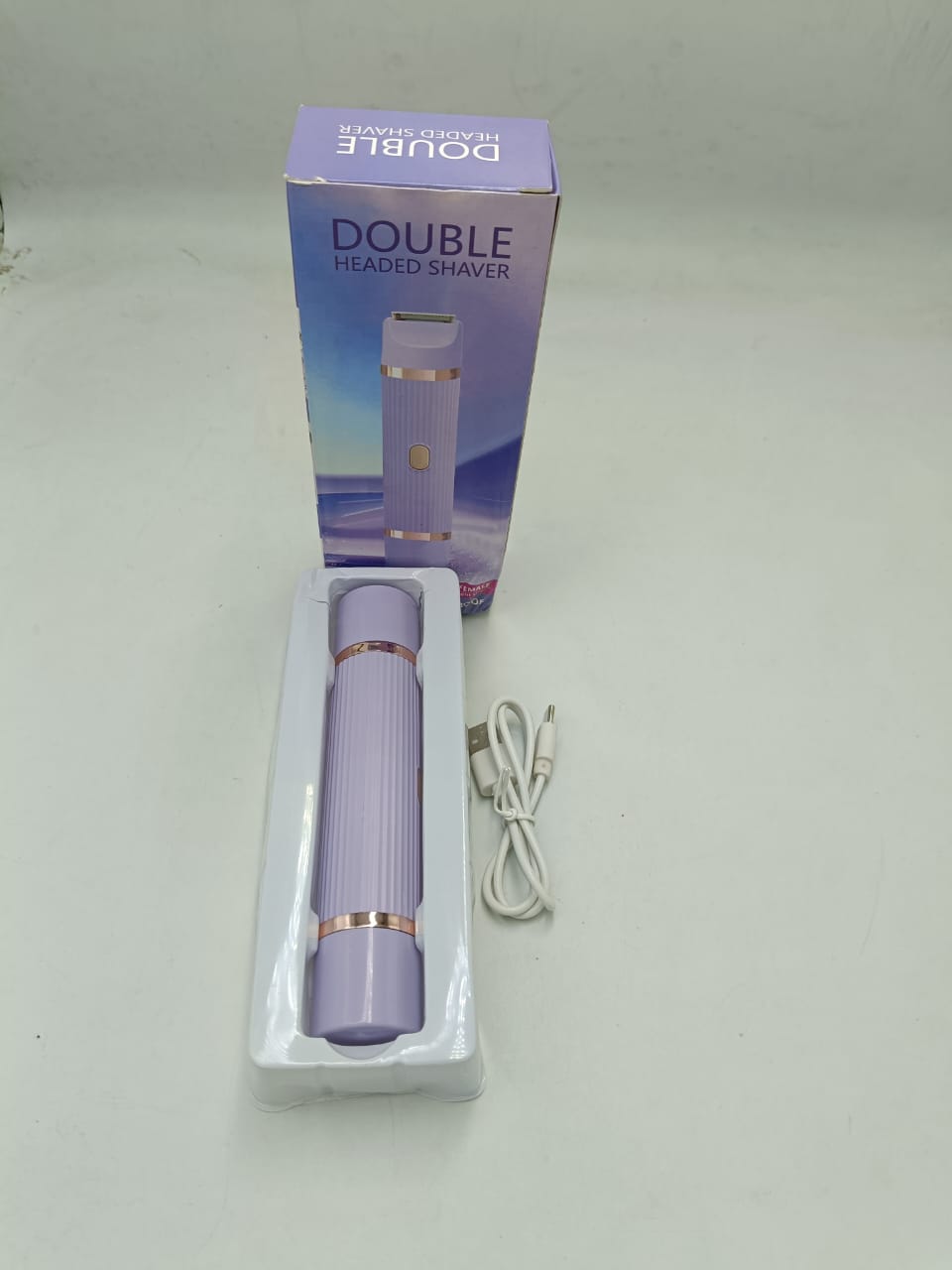 Double Head Electric ShaveraDouble Head Shaver & Trimmer - Ipx7 Waterproof Wet & Dry Use (for bikini, underarms, legs, arms, body & face) (مِقَص حلاقة كهربائي ذوا رأسين)