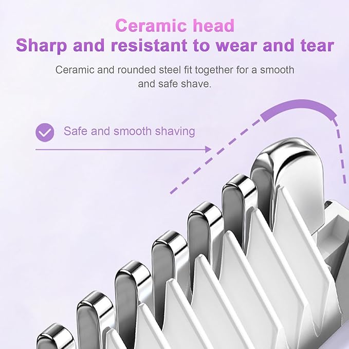 Double Head Electric ShaveraDouble Head Shaver & Trimmer - Ipx7 Waterproof Wet & Dry Use (for bikini, underarms, legs, arms, body & face) (مِقَص حلاقة كهربائي ذوا رأسين)
