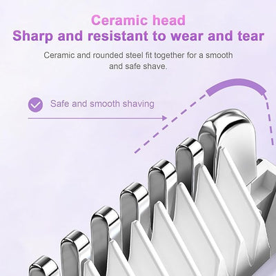 Double Head Electric ShaveraDouble Head Shaver & Trimmer - Ipx7 Waterproof Wet & Dry Use (for bikini, underarms, legs, arms, body & face) (مِقَص حلاقة كهربائي ذوا رأسين)
