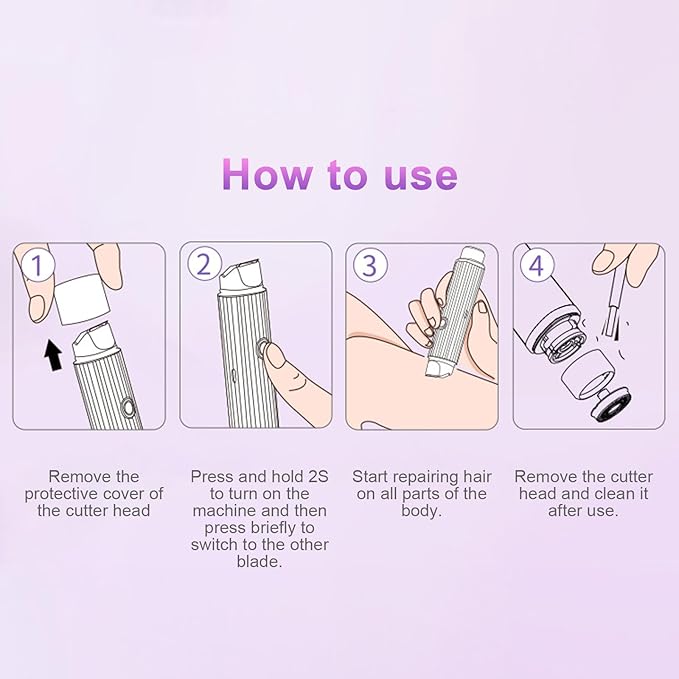 Double Head Electric ShaveraDouble Head Shaver & Trimmer - Ipx7 Waterproof Wet & Dry Use (for bikini, underarms, legs, arms, body & face) (مِقَص حلاقة كهربائي ذوا رأسين)