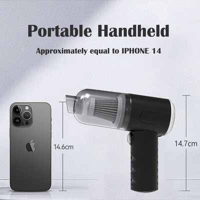 Smart Vacuum & Blower – Portable Handheld Car Vacuum Cleaner (Multi-Surface, Powerful Suction for Car & Home Use) (مكنسة كهربائية يدوية ذكية للسيارة والمنزل)